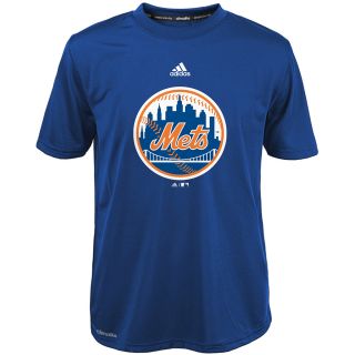 adidas Youth New York Mets ClimaLite Team Logo Short Sleeve T Shirt   Size