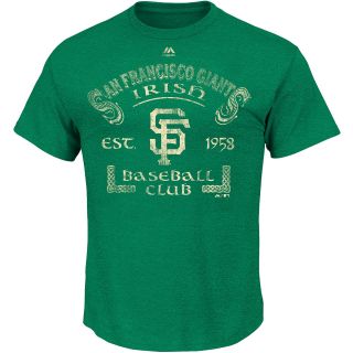 MAJESTIC ATHLETIC Mens San Francisco Giants Irish Catch Short Sleeve T Shirt  