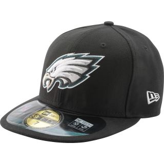 NEW ERA Mens Philadelphia Eagles Official On Field 59FIFTY Fitted Black Cap  