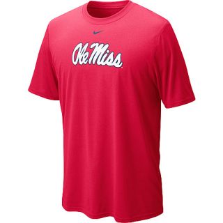 NIKE Mens Mississippi Rebels Dri FIT Logo Legend Short Sleeve T Shirt   Size