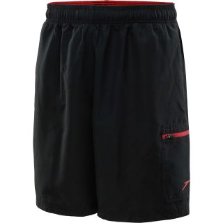 SPEEDO Mens Playa Volley Swim Trunks   Size Xl, Black/red