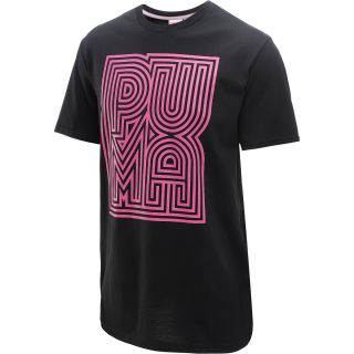 PUMA Mens Logo Short Sleeve T Shirt   Size Large, Black