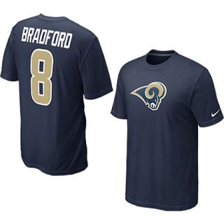 NIKE Mens St. Louis Rams Sam Bradford Name And Number Short Sleeve T Shirt  