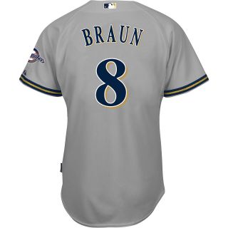 Majestic Athletic Milwaukee Brewers Ryan Braun Authentic Road Cool Base Jersey  