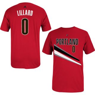 adidas Mens Portland Trail Blazers Damian Lillard Name And Number T Shirt  