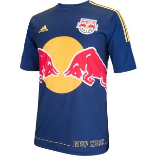 adidas Mens New York Red Bulls Replica Jersey   Size Large, Blue/red