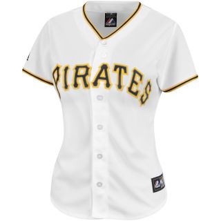Majestic Athletic Pittsburgh Pirates Blank Womens Replica Home Jersey   Size