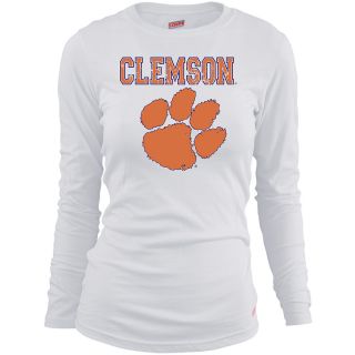 SOFFE Girls Clemson Tigers Long Sleeve T Shirt   White   Size Large, Clemson