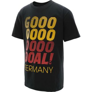 adidas Boys Germany Goal Short Sleeve Soccer T Shirt   Size Medium, Black