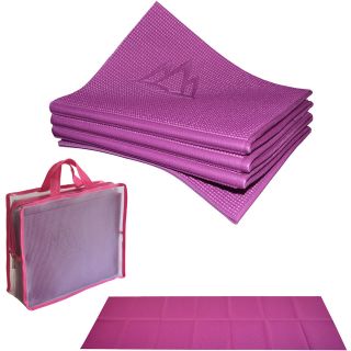 Khataland YoFoMat , Folding ECO Yoga Mat, Extra Long 72x24x1/6(4mm), Magenta