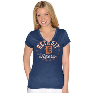 G III Womens Detroit Tigers Lead Off V Neck T Shirt   Size Medium