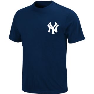 Majestic Mens New York Yankees Official Wordmark Navy Tee   Size XXL/2XL, New