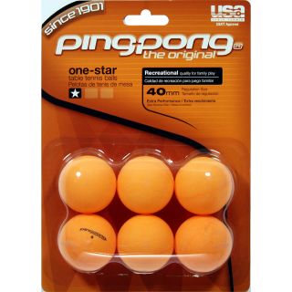 Ping Pong 1 Star Ball Orange 6pk (T1415)