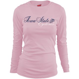 MJ Soffe Girls Iowa State Cyclones Long Sleeve T Shirt   Soft Pink   Size