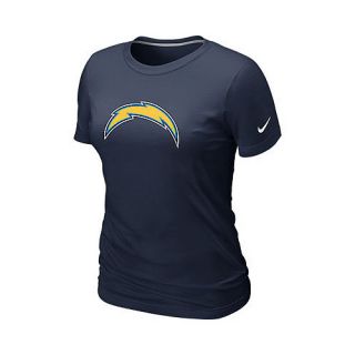 NIKE Womens San Diego Chargers Basic Logo Short Sleeve T Shirt   Size Large,