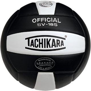 Tachikara SV18S Composite Leather Volley Ball, Black/white (SV18S.BKW)