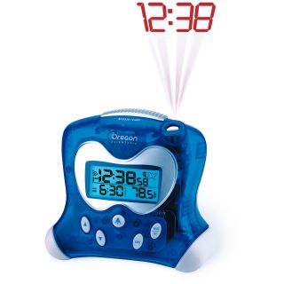 Oregon Scientific RM313PA ExactSet Fixed Projection Alarm Clock, Blue (RM313PNA 