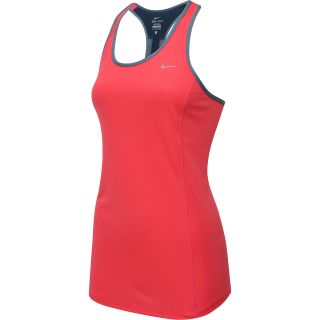 NIKE Womens Racer Tank   Size Xl, Fusion Red/slate