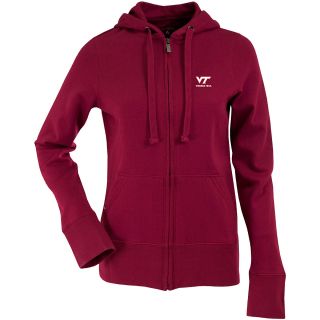 Antigua Womens Virginia Tech Hokies Signature Hooded Full Zip Sweatshirt  