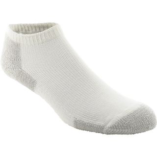 Thorlo Mens Thick Cushion Lo Cut Running Socks   Size Medium, White/platinum