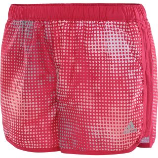 adidas Womens Marathon 10 Clima Print Running Shorts   Size Medium, Berry/pink