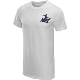 NIKE Mens Sweep Short Sleeve Soccer T Shirt   Size Large, White/midnight