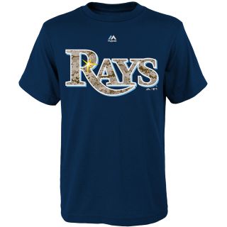 MAJESTIC ATHLETIC Youth Tampa Bay Rays Memorial Day 2014 Wordmark Short Sleeve