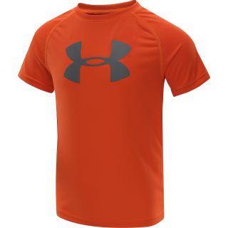 UNDER ARMOUR Little Boys Big Logo Short Sleeve T Shirt   Size 6, Orange