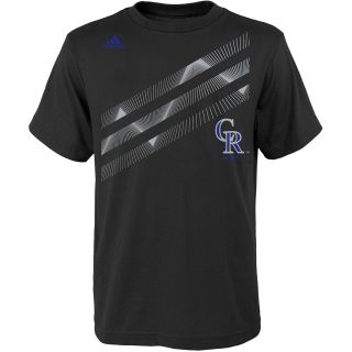 adidas Youth Colorado Rockies Laser Field Short Sleeve T Shirt   Size Small