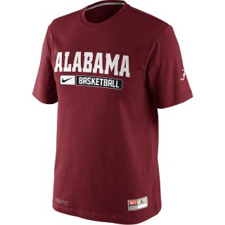 NIKE Mens Alabama Crimson Tide Team Issued Practice Short Sleeve T Shirt  