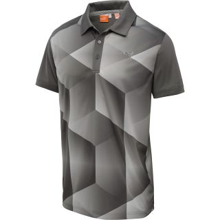 PUMA Mens Tech Graphic Short Sleeve Golf Polo   Size 2xl, Black