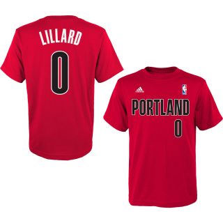 adidas Youth Portland Trail Blazers Damian Lillard Name And Number T Shirt  