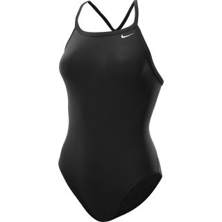 NIKE Womens Core Solid Lingerie Tank One Piece Swimsuit   Size 32, Black