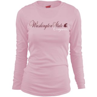 MJ Soffe Girls Washington State Cougars Long Sleeve T Shirt   Soft Pink   Size