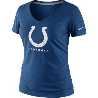 NIKE Womens Indianapolis Colts Legend Logo V Neck T Shirt   Size Large, Gym