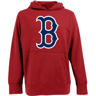 Antigua Mens Boston Red Sox Signature Hood Applique Pullover Sweatshirt   Size