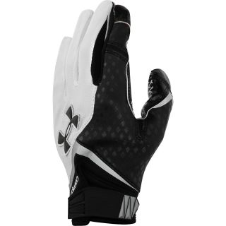 UNDER ARMOUR Adult Nitro Football Gloves   Size Medium, White/black