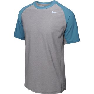 NIKE Mens Advantage UV Crew Short Sleeve Tennis T Shirt   Size Medium, Grey