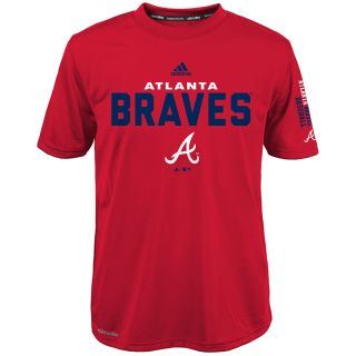 adidas Youth Atlanta Braves ClimaLite Batter Short Sleeve T Shirt   Size Small,