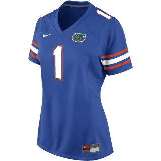 NIKE Womens Florida Gators #1 Royal Blue College Football Game Replica Jersey  