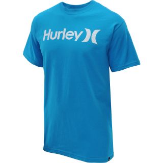 HURLEY Mens One & Only Classic Short Sleeve T Shirt   Size Xl, Cyan