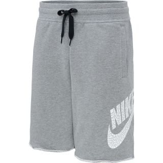 NIKE Mens AW77 Alumni Shorts   Size 2xl, Grey/white