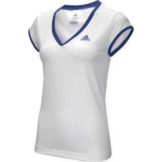 adidas Womens Galaxy Cap Sleeve Tennis Shirt   Size Smallreg, White/ink