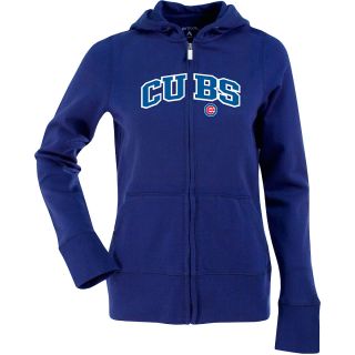 Antigua Womens Chicago Cubs Signature Hood Applique Full Zip Sweatshirt   Size
