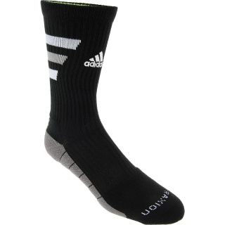 adidas Team Speed Traxion Crew Socks   Size Large, Black/white/aluminum