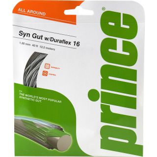 PRINCE Synthetic Gut with Duraflex Tennis String   16 Gauge   Size 4016g,