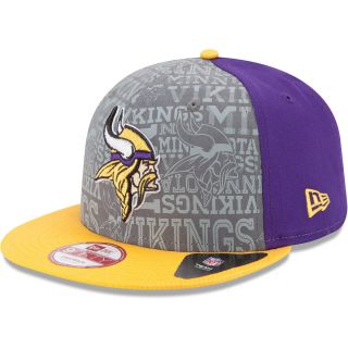 NEW ERA Mens Minnesota Vikings Reflective Draft 9FIFTY One Size Fits All Cap,