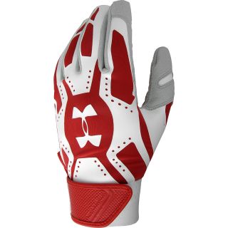 UNDER ARMOUR Adult Motive Batting Gloves   Size Xl, White/red