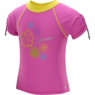 SPEEDO Toddler Girls UV Short Sleeve Sun Shirt   Size 3t, Pink