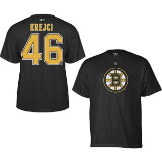 REEBOK Mens Boston Bruins David Krejci Premier Player Name And Number T Shirt  